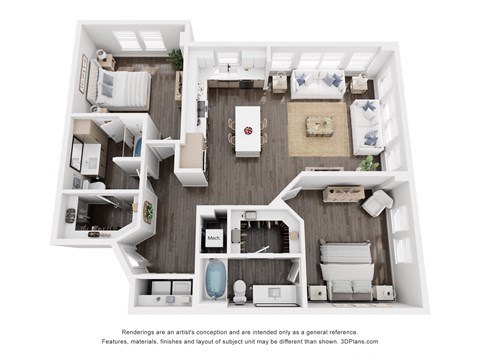 a 1 bedroom floorplan is shown with a bathroom and a living room